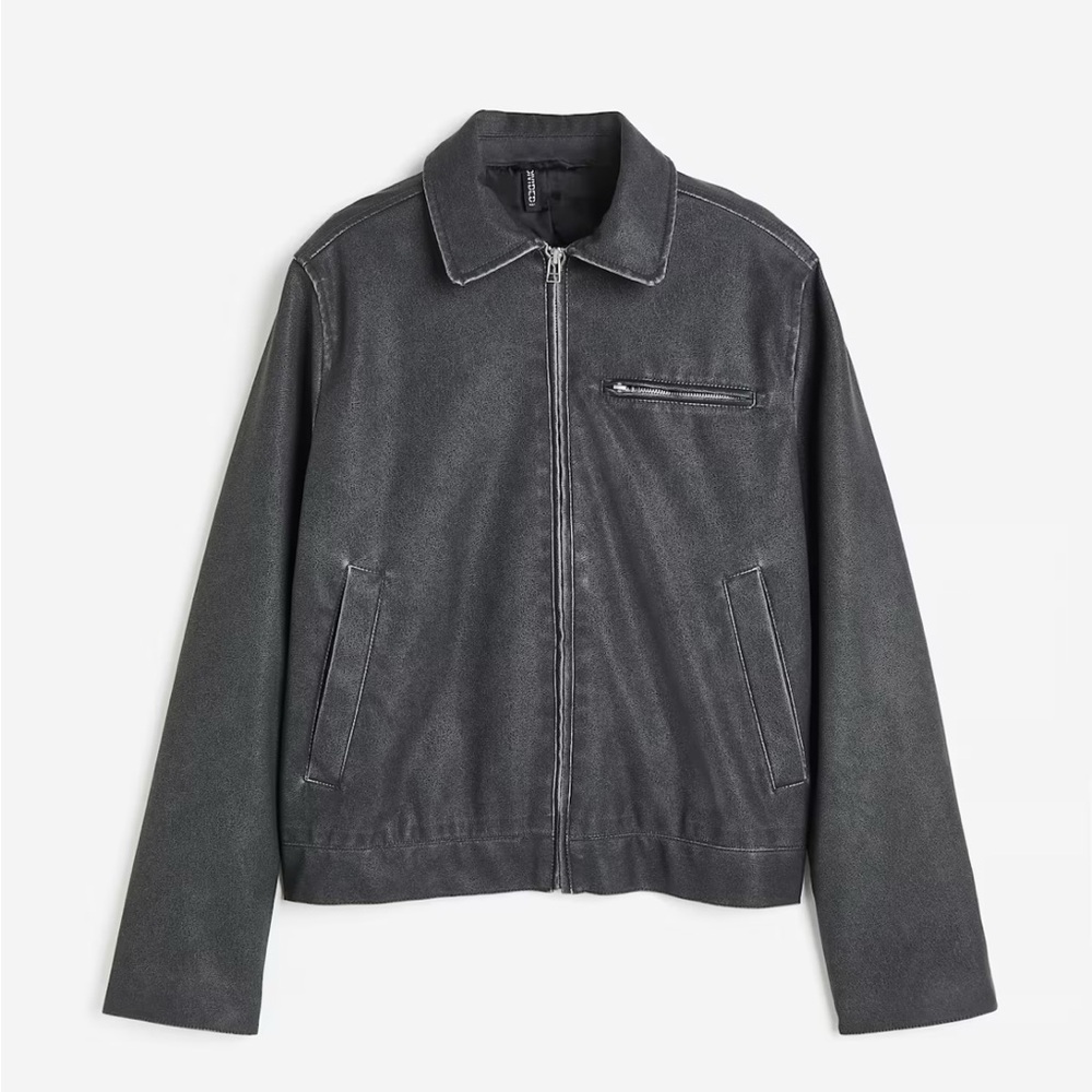 H&M coated leather jacket